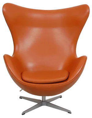 Egg Chair in Original Cognac Leather by Arne Jacobsen, 2000s