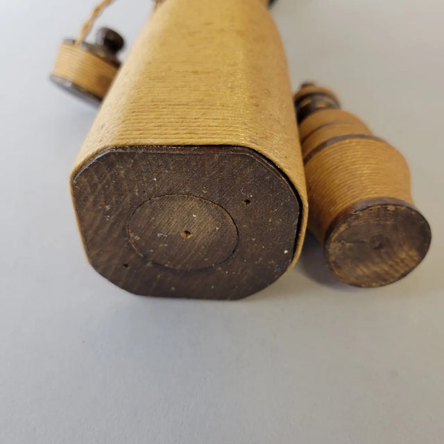 Mid-Century Scandinavian Folk Art Straw-Wrapped Wooden Doll Set – Mother & Child For Sale - Image 12 of 12