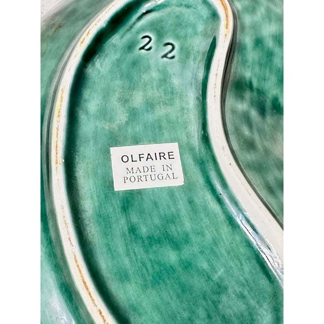 Vintage Majolica Shell Serving Dish For Sale - Image 9 of 9