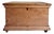 Antique Small Pine Storage Chest on Original Casters For Sale
