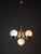 Art Deco Czech Brass Chandelier with Milk Glass Globes, 1930s For Sale - Image 4 of 13