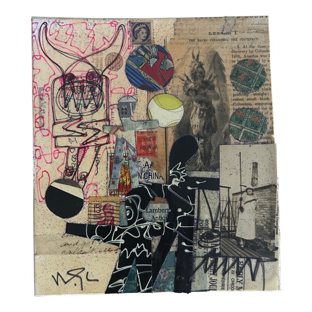 Wayne Cunningham Original Abstract Collage For Sale