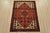 Tribal Hamedan Rug 3’2” X 4’4” Red Wool Vintage Tribal Hand-Knotted Oiental Carpet For Sale - Image 3 of 12