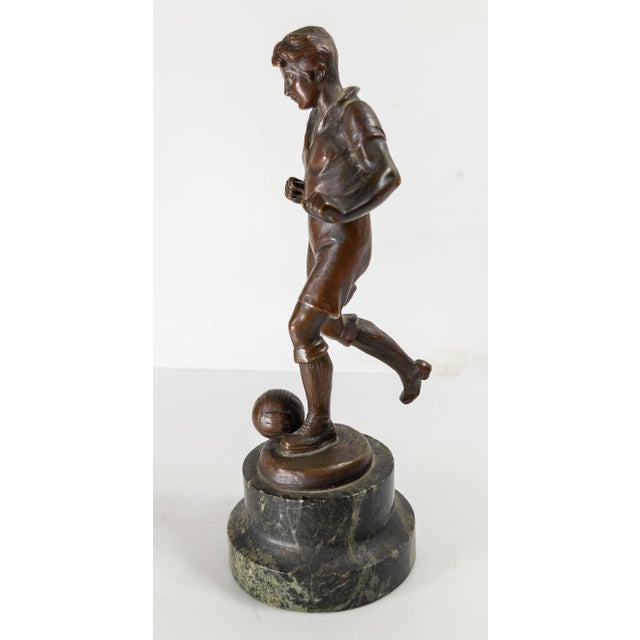 Early 20th Century Austrian Bronze of a Footballer Soccer Player For Sale - Image 4 of 10