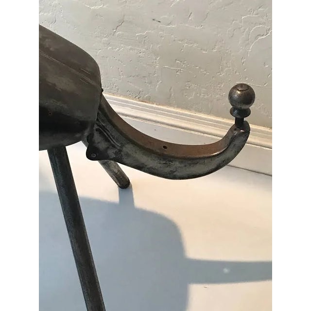 Silver 1980s Utilitarian Folk Art Steel Sculpture in Acrylic Bubble For Sale - Image 8 of 10