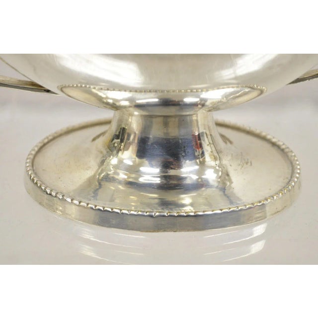 Early 20th Century Antique English Victorian Silver Plated Trophy Cup Small Candy Dish Fruit Bowl For Sale - Image 5 of 11