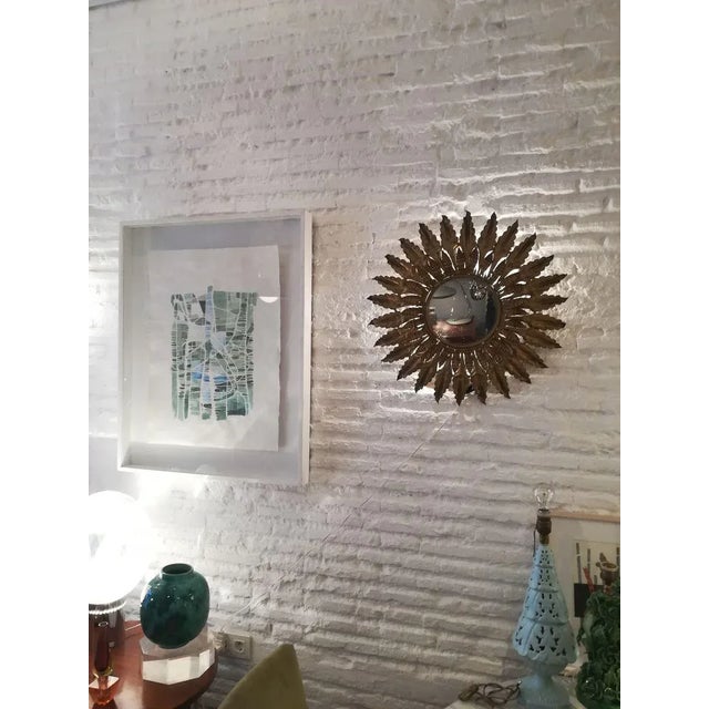 Golden Sun Mirror, 1950s For Sale - Image 12 of 13