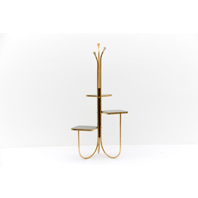 Mid-Century Modern Brass and Glass Étagère, Austria,1950s For Sale - Image 10 of 10