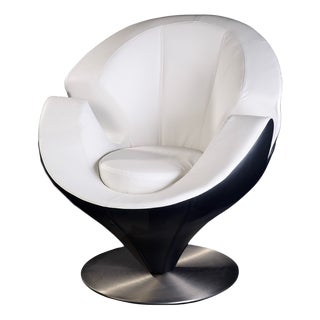 Black and White Eco-Leather Calla Armchair from VGnewtrend For Sale