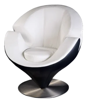 Black and White Eco-Leather Calla Armchair from VGnewtrend