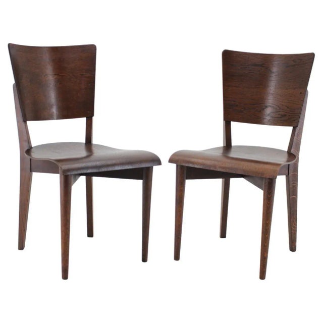 Set of Side Chairs by J Halabala for UP Zavody, 1950s For Sale - Image 10 of 10