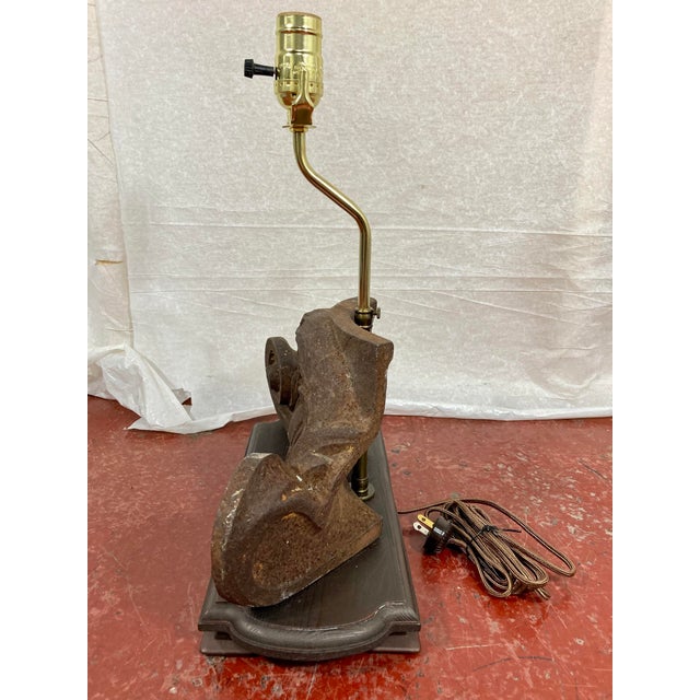 Cast Iron Architectural Salvage Lamps a Pair For Sale - Image 9 of 13