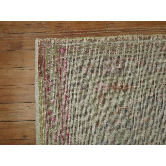 Rare Shabby Chic Late 19th Century Wool Narrow Khotan Runner For Sale - Image 18 of 18