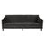 This modern three-seater sofa showcases charcoal velvet upholstery, featuring clean lines, slim track arms, and plush back...