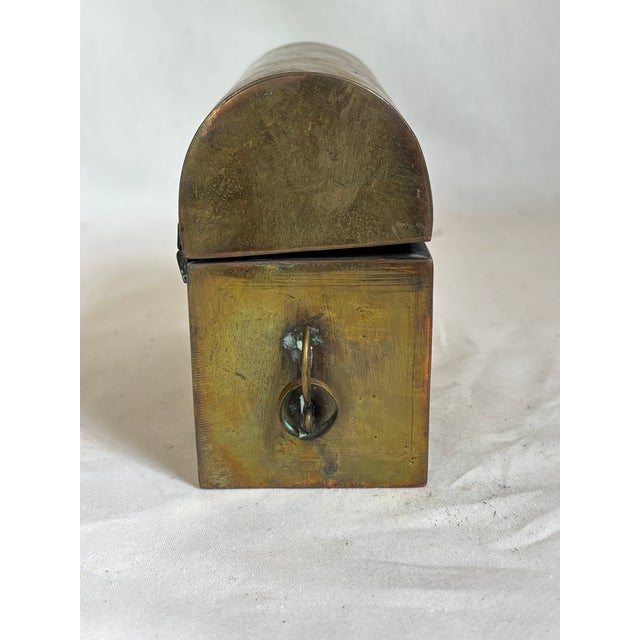 Metal 1990s Vintage Brass Table Casket For Sale - Image 7 of 10