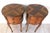 1940s Pair Vintage C1940s French Oval Brass & Wood Side/End Bedside Tables For Sale - Image 5 of 16