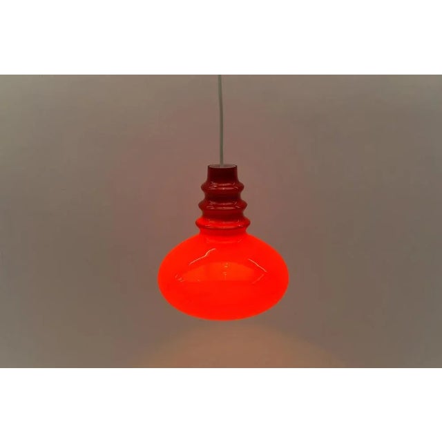 Red Lipstick Red Glass Ceiling Lamp from Peill & Putzler, 1960s For Sale - Image 8 of 9