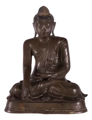 Mandalay Era Burmese Bronze Buddha