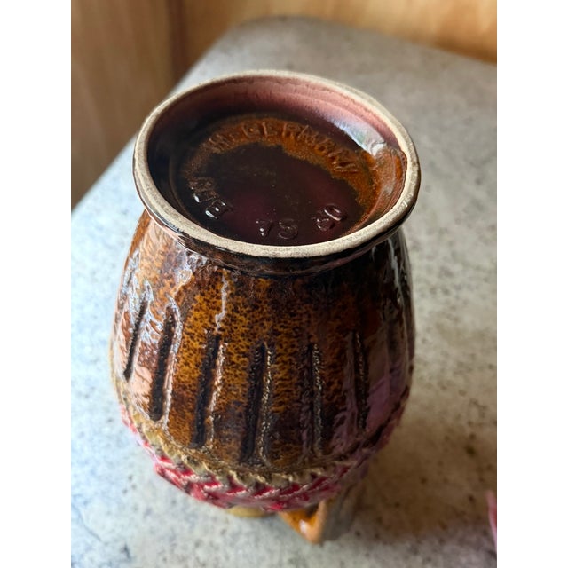 Vintage West German Fat Lava Vase, 1960 For Sale - Image 12 of 18