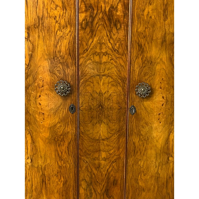 Art Deco Vintage Art Deco English Burl Walnut Armoire / Wardrobe by Durable Suites LTD For Sale - Image 3 of 16