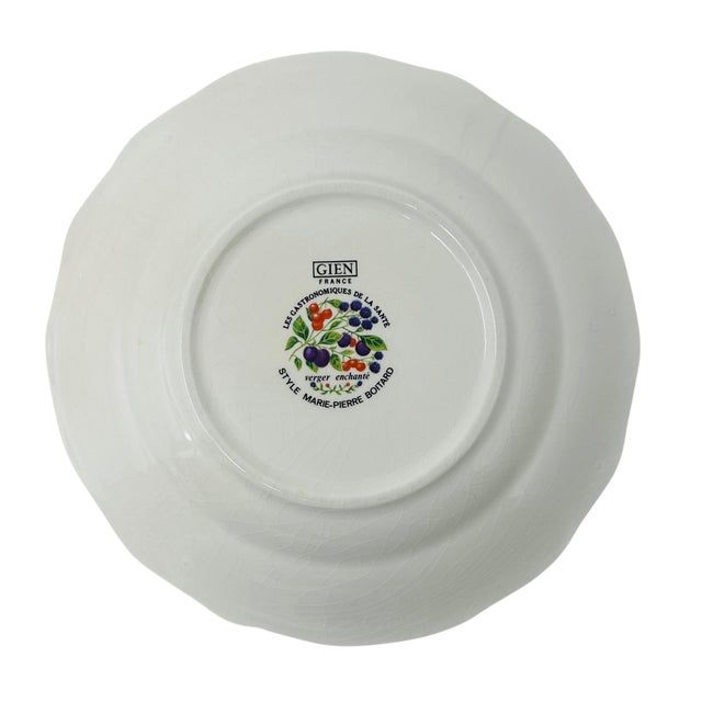 Rare 1990s Gien France "Les Gastronomiques De La Santé" Fruit Plates - Set of 4 For Sale - Image 9 of 10