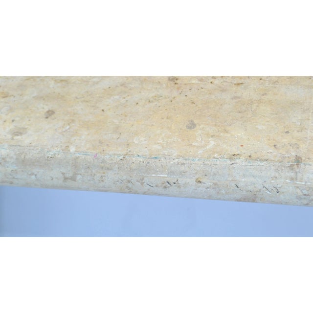 Serge Roche Style Neoclassical Wall-Mounted Stone Plaster Console Table, France For Sale - Image 10 of 12