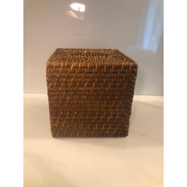 This lovely Vintage Rattan Tissue Box Cover With Rectangle Opening will be a great choice for any traditional home —...