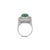 Green 7.50 Carat Untreated Oval Green Jadeite With Baguette Diamonds in Platinum Ring Size 6.5 For Sale - Image 8 of 8