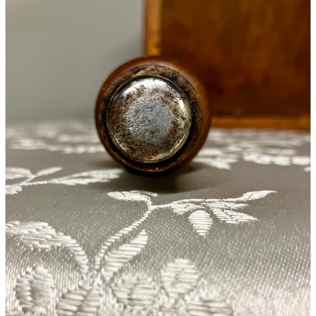 Vintage Victorian-Style Mahogany Stool With Intricate Tapestry Seated Stool For Sale - Image 18 of 18