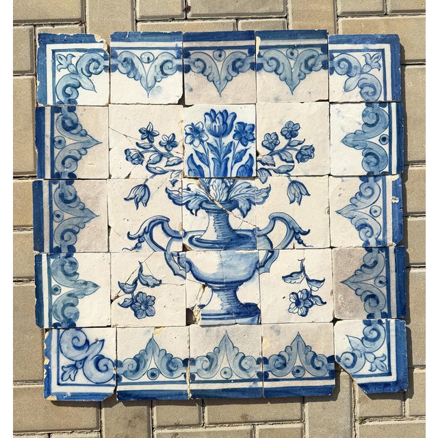 Circa: 18th Century. Country: Portugal. Material: Earthenware, Tin-glazed pottery. Item condition: Some repairs, flaws and...