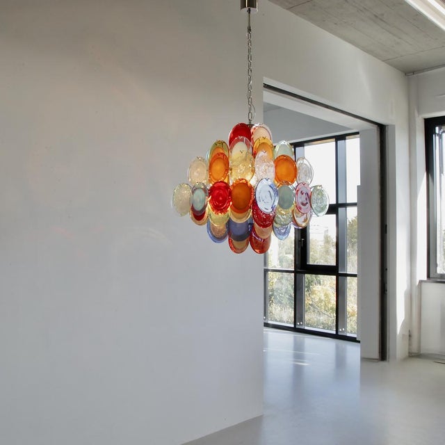 Vintage Murano Glass Chandelier from Vistosi, 1980s For Sale - Image 6 of 7