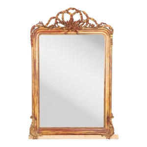 Tall Gold Gilt Mirror, Denmark Circa 1820-40