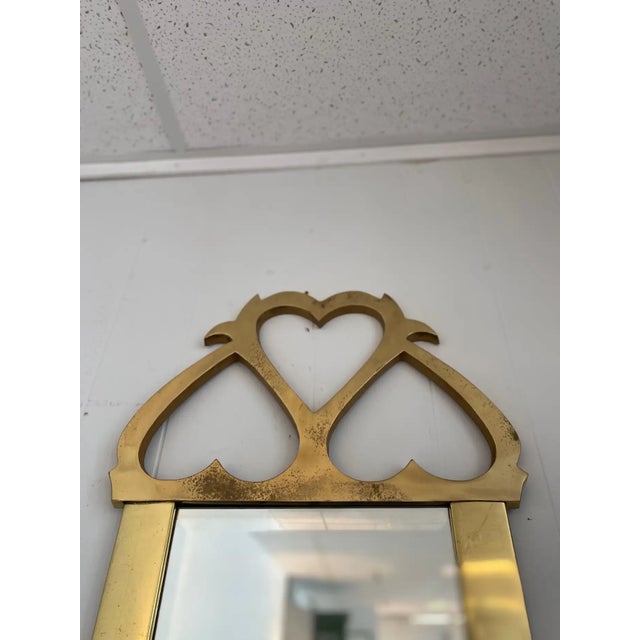 Mastercraft Mid-Century Mastercraft Brass Hanging Mirror For Sale - Image 4 of 6