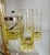 Highball Glasses and Ice Bucket Cocktail Set in Mouth-Blown, Yellow Crystal Glass, 1970s, Set of 7, in Flawless...