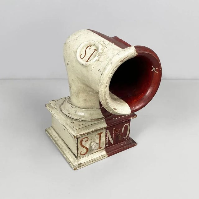 Italian secret voting instrument in white and red wood, second part of the 1800s tabletop secret ballot instrument made...