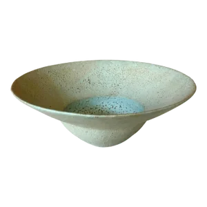 Ceramic Bowl with Flanged Rim by John Ward