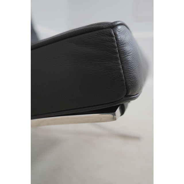 Animal Skin Hekman Mid Century Modern Chrome Barcelona Chair & Ottoman For Sale - Image 7 of 18