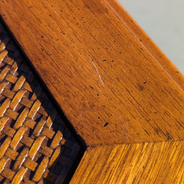 Wood 1970s Mersman Mid-Century Hexagonal Wood Side Table For Sale - Image 7 of 16