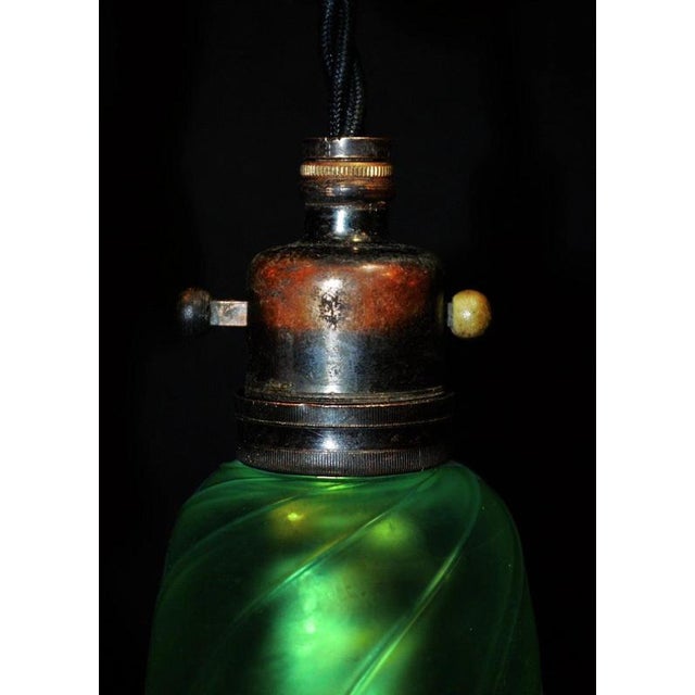 Art Nouveau French Figural Bronze Desk Lamp & Inkstand from Louis Cahuzac, 1920 For Sale - Image 16 of 18