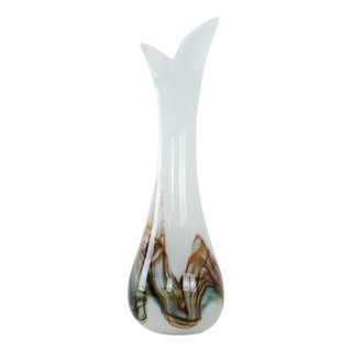 Vintage Danish Glass Vase, 1970s For Sale