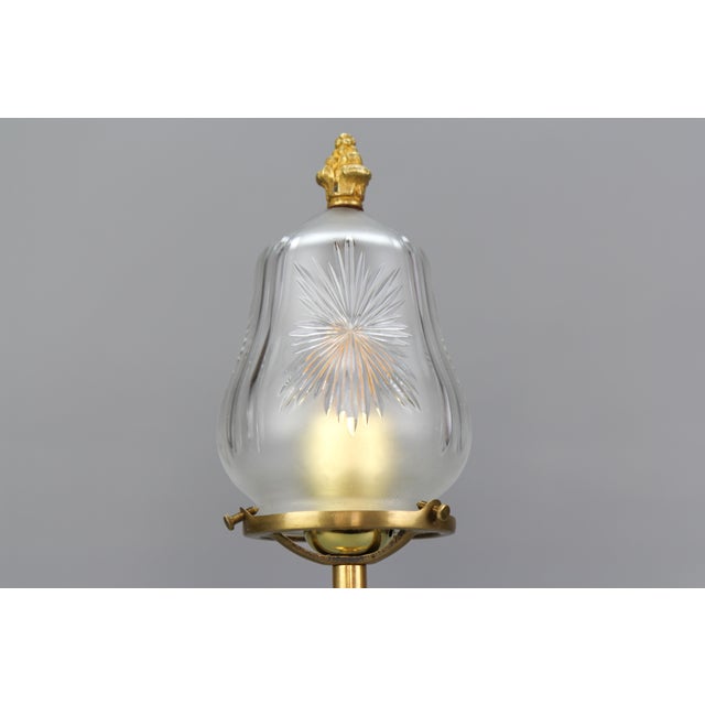 Metal French Bronze Table Lamp with Horse Sculpture, 1950s For Sale - Image 7 of 18