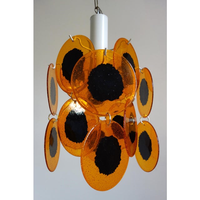 Mid-Century Modern Vintage Space Age Chandelier in the style of Gino Vistosi, 1970s For Sale - Image 3 of 10