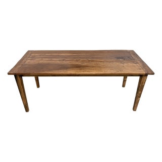 Farmhouse Table in Walnut with Tapered Legs, 1950s For Sale