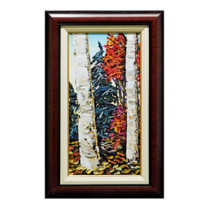 Maya Eventov "Fall Brillance Suite" Original Oil on Canvas Tree Hand Signed, Framed
