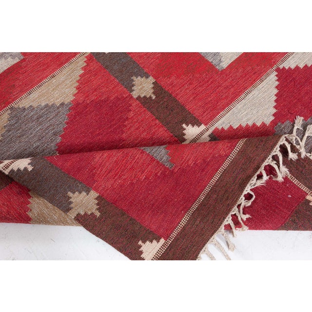 Textile Doris Leslie Blau Vintage Swedish Flat-Weave by Rakel Carlander For Sale - Image 7 of 9