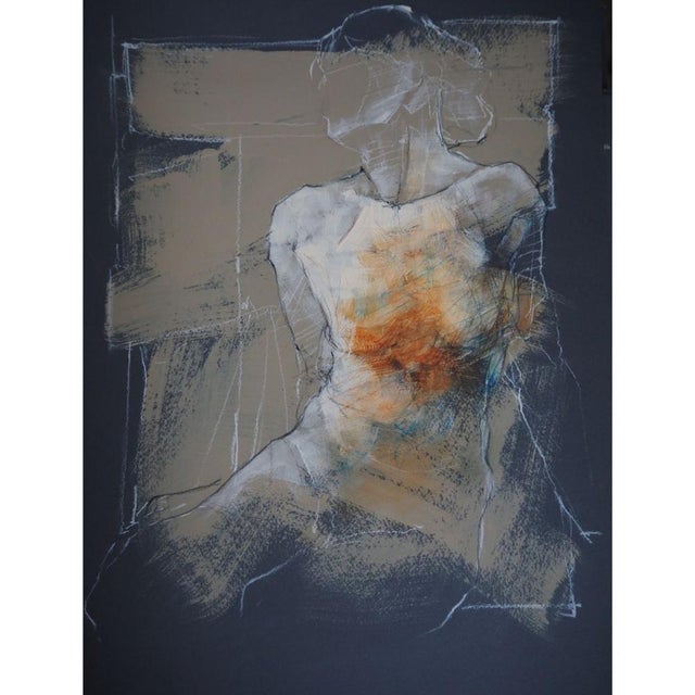 Michal Bajsarowicz, Female Nude in Grey Colours, 2026, Ink & Pastel on Paper For Sale - Image 3 of 6