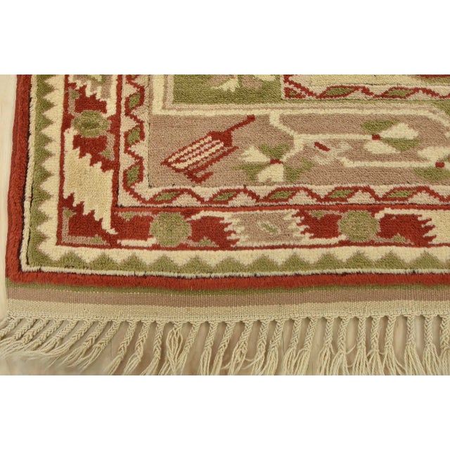 Milas Rug 5'4'' X 6'10'' Red Wool Vintage Tribal Hand-Knotted Oriental Carpet For Sale - Image 10 of 12