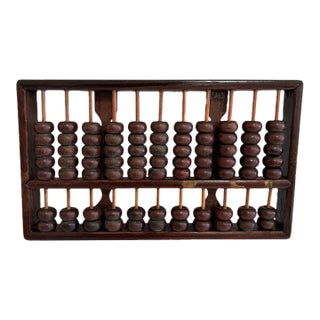 Small Vintage Asian Wooden Suanpan Abacus For Sale