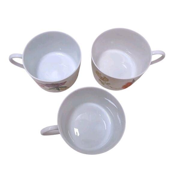 Ceramic 1960s 3 Cups Limoges Raynaud Ceralene Dioraflor Tea Coffee Mioraflor Floral France For Sale - Image 7 of 11