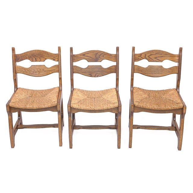 Vintage Chairs by Guillerme & Chambron, 1950s, Set of 6 For Sale - Image 9 of 9